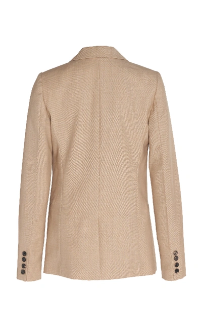 Shop Victoria Beckham Single-breasted Wool Blazer In Neutral