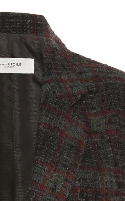 Shop Isabel Marant Étoile Korix Checked Wool-blend Blazer In Neutral