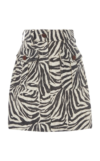 Shop Zimmermann Corsage Safari Mini Skirt In Animal