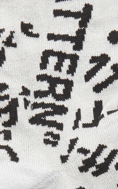 Shop Off-white Logo-intarsia Socks In White