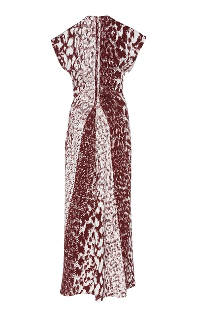 Shop Victoria Beckham Leopard-print Crepe Midi Dress In Animal