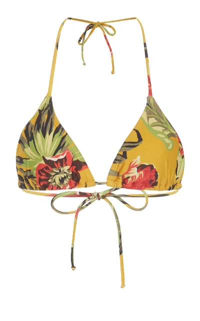 Shop Lenny Niemeyer Floral-print Bikini Top