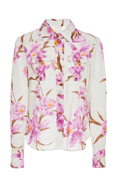 Shop Zimmermann Cotton-poplin Shirt In Floral
