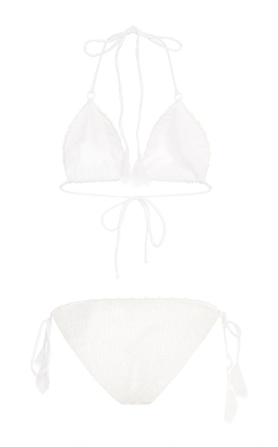 Shop Missoni Crocheted String Bikini Set In White