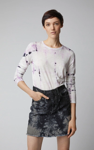 Shop Proenza Schouler Tie-dye Cotton-jersey T-shirt In Purple