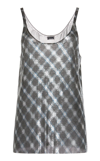 Shop Paco Rabanne Metallic Chain-link Tank Top In Print