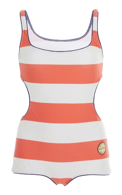 Shop Salinas Retro Speed One-piece Swimsuit In Stripe