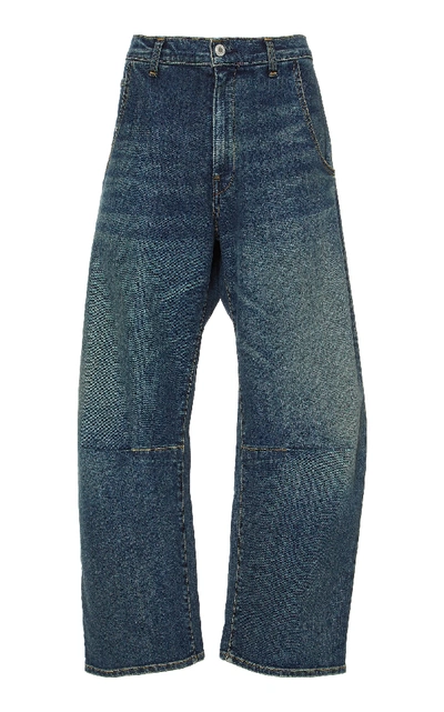 Shop Nili Lotan Emerson High-rise Wide-leg Jeans In Blue