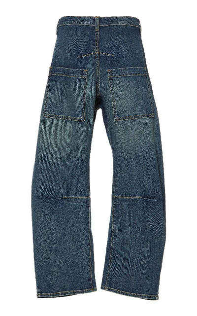 Shop Nili Lotan Emerson High-rise Wide-leg Jeans In Blue