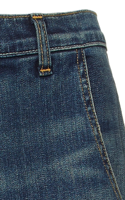 Shop Nili Lotan Emerson High-rise Wide-leg Jeans In Blue