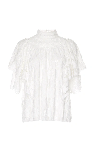 Shop Isabel Marant Étoile Vetea Cotton Top In White