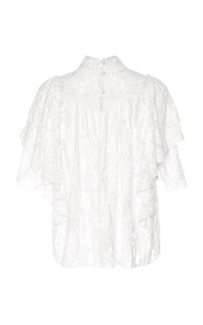 Shop Isabel Marant Étoile Vetea Cotton Top In White