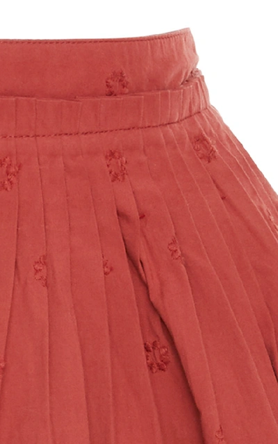 Shop Ulla Johnson Alice Cotton Skirt In Orange