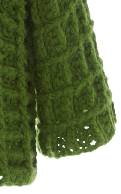 Shop Tuinch Exclusive Waffle-knit Cashmere Sweater In Green