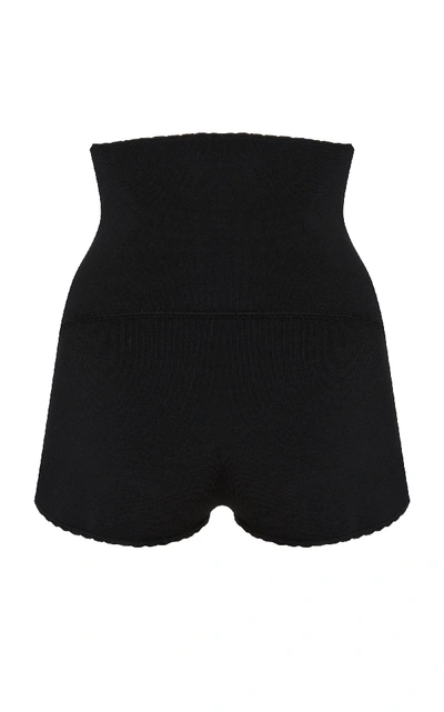 Shop Khaite Jade Stretch-jersey Shorts In Black