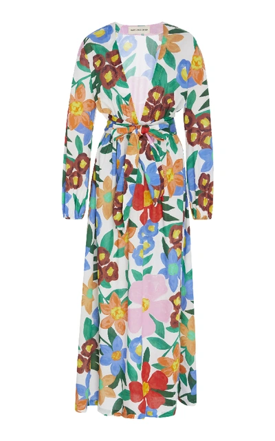 Shop Mara Hoffman Luna Floral-print Maxi Dress