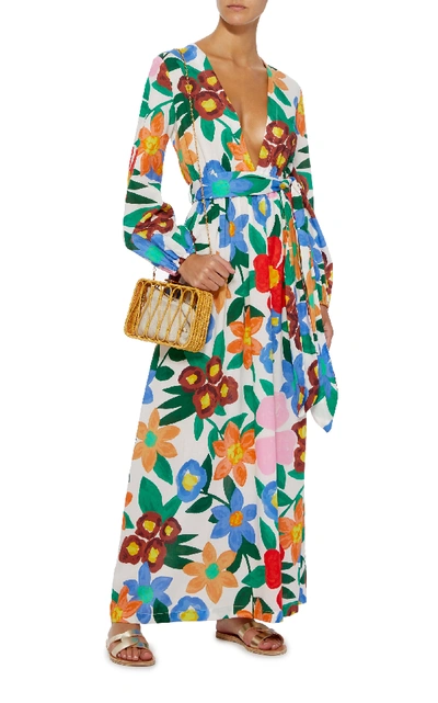 Shop Mara Hoffman Luna Floral-print Maxi Dress
