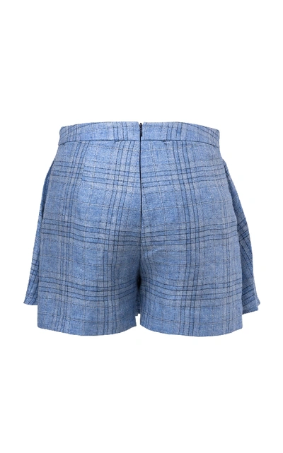 Shop Maggie Marilyn Say You'll Never Let Me Go Pleated Plaid Linen Skort