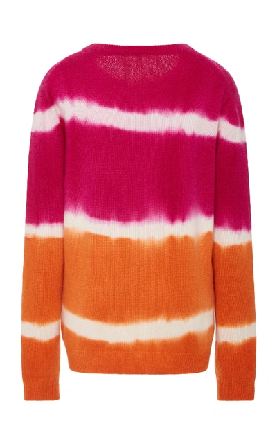 Shop Prabal Gurung Medium Weight Ombre Tie Dye Crewneck Pullover In Pink