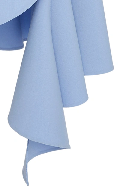 Shop Oscar De La Renta Wool-blend Shift Dress In Blue