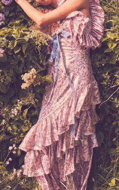 Loveshackfancy Angelica Metallic Maxi Dress In Tulipwood ModeSens