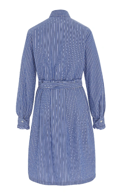 Shop Also Leandra Cotton-poplin Shirt Dress In Stripe