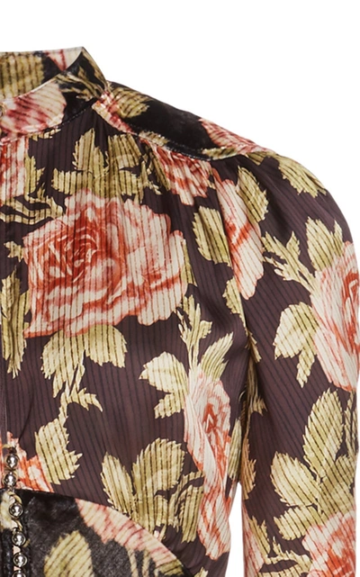 Shop Paco Rabanne Floral-print Gauze Maxi Dress