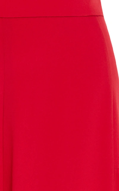 Shop Alexis Talley Wide Leg Silk Pants In Red