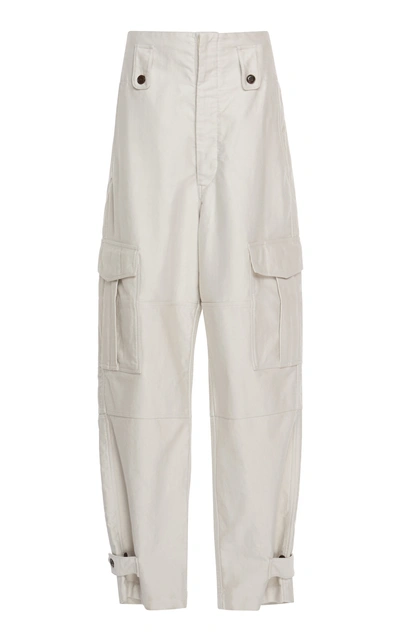 Shop Isabel Marant Étoile Geena Cotton Pant In White