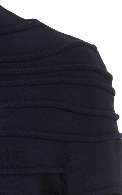 Shop Maison Rabih Kayrouz Wool Knit Turtleneck Sweater In Blue