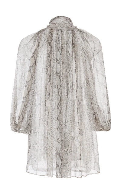Shop Zimmermann Corsage Fluted Blouse In Python