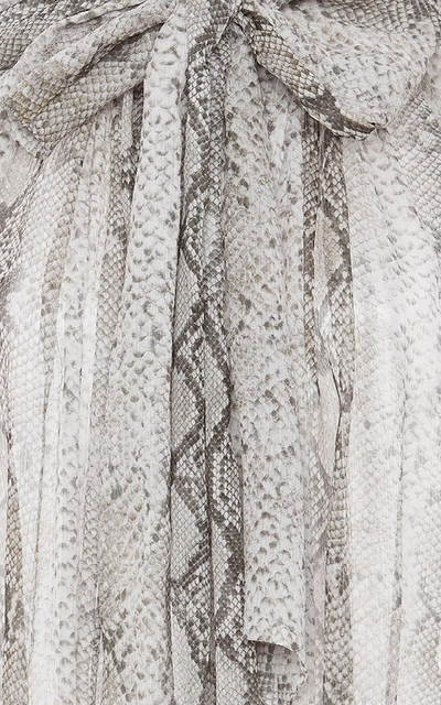 Shop Zimmermann Corsage Fluted Blouse In Python