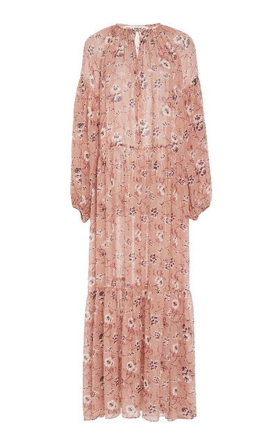 Shop Ulla Johnson Abelia Silk-blend Dress In Pink