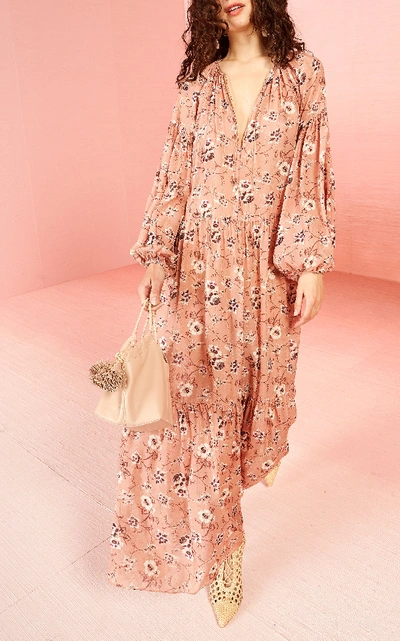 Shop Ulla Johnson Abelia Silk-blend Dress In Pink