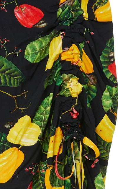 Shop Isolda Aysha Crepe Cashew Skirt In Black