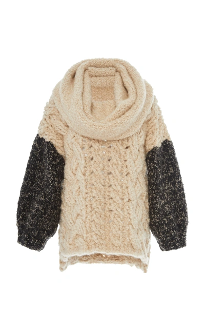 Shop Tuinch Exclusive Cable-knit Cashmere Sweater In Brown