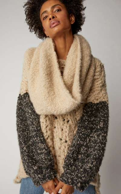 Shop Tuinch Exclusive Cable-knit Cashmere Sweater In Brown