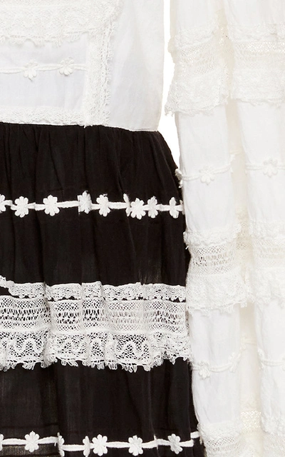 Shop Ulla Johnson Amour Mini Dress In Black/white