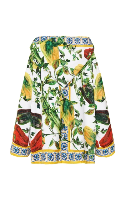 Shop Dolce & Gabbana Pepper-print Satin Bathrobe In Floral