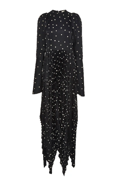 Shop Khaite Greta Dot Dress In Black