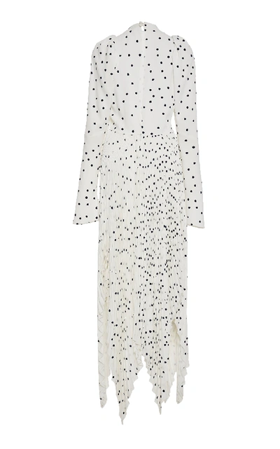 Shop Khaite Greta Dot Dress In White