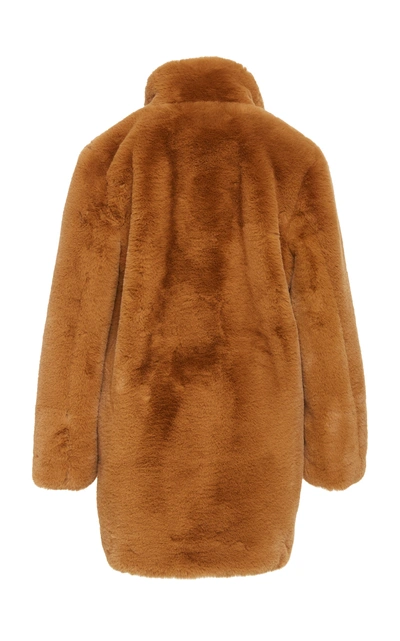 Shop Apparis Sophie Faux Fur Coat In Brown