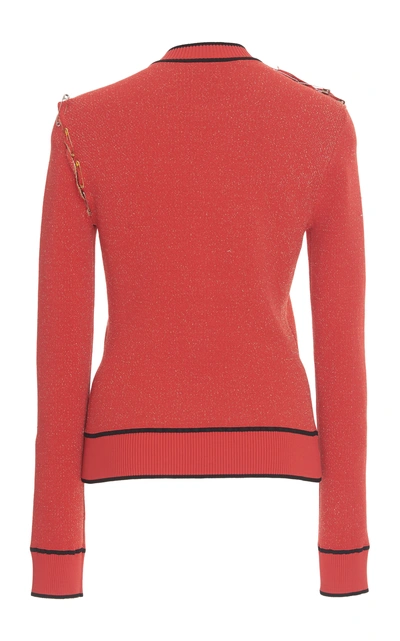 Shop Off-white Knit Swans Crewneck In Red