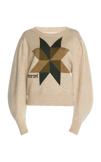 Shop Isabel Marant Étoile Kyall Cotton Sweatshirt In Neutral