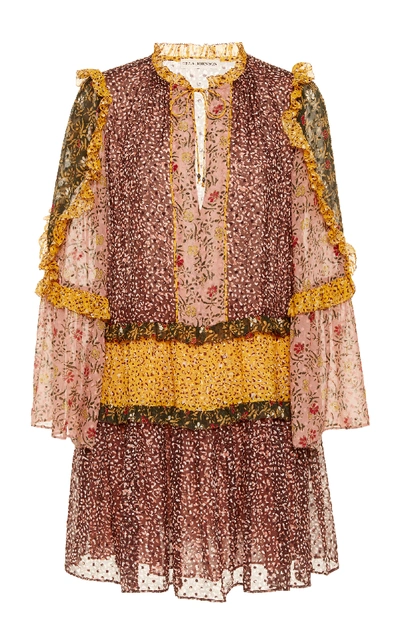 Shop Ulla Johnson Essie Ruffle Mini Dress In Multi