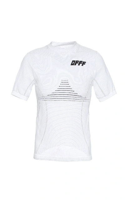 Shop Off-white Logo-printed Jersey T-shirt In White