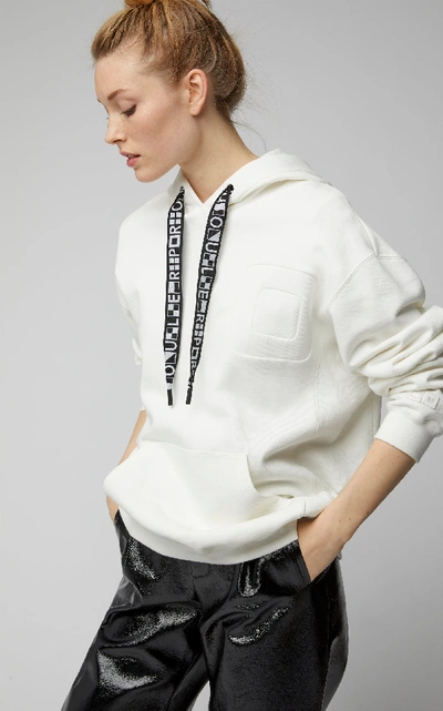 Shop Proenza Schouler Cotton-jersey Hooded Sweatshirt In White