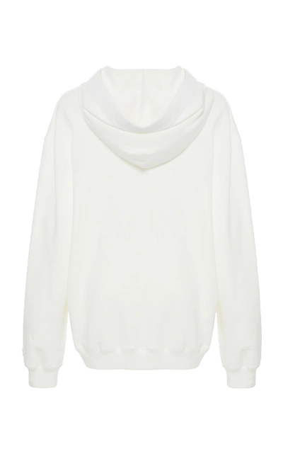 Shop Proenza Schouler Cotton-jersey Hooded Sweatshirt In White