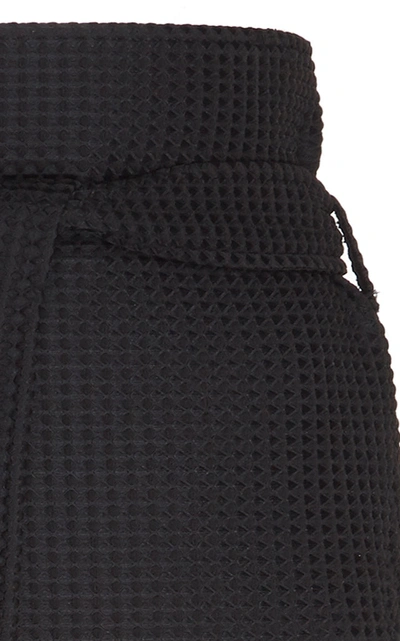 Shop A.w.a.k.e. Button-detailed Faille Pencil Skirt In Black