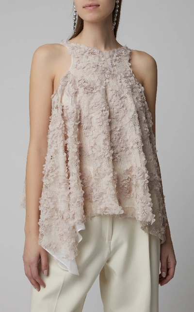 Shop Maticevski Daydream Embroidered Lace Top In Pink